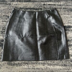 AQUA- BLOOMINGDALES Croc-Embossed Pencil Skirt